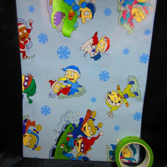 Gift Wrap Wrapping Paper & Washi Tape Set Rugrats Catdog Nick Box EXCLUSIVE 2017 - Picture 1 of 4